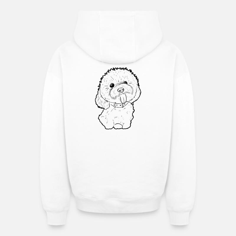 Maltais - Sweat à capuche unisexe zippé oversize épais SPREAD - blanc
