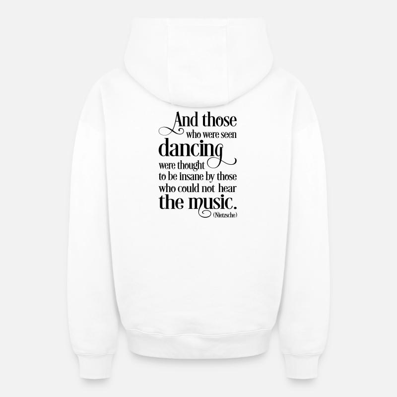 Danse - Sweat à capuche unisexe zippé oversize épais SPREAD - blanc