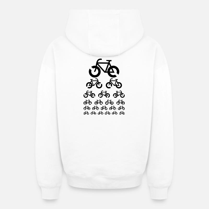 Fahrrad Sehtest Optik - Oversized Heavyweight Unisex Zip Hoodie - Weiß