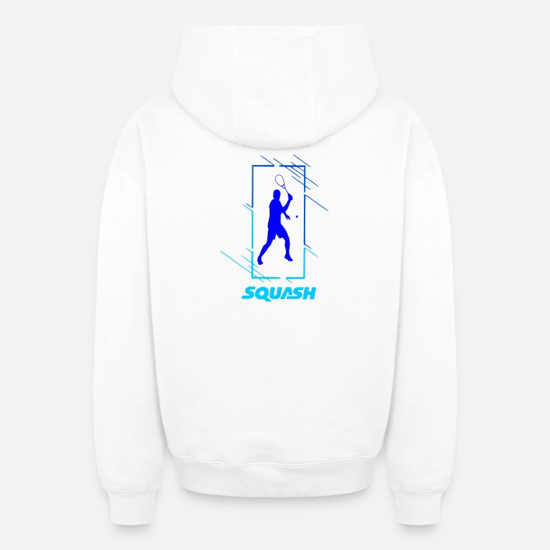 Squash - Sweat à capuche unisexe zippé oversize épais SPREAD - blanc