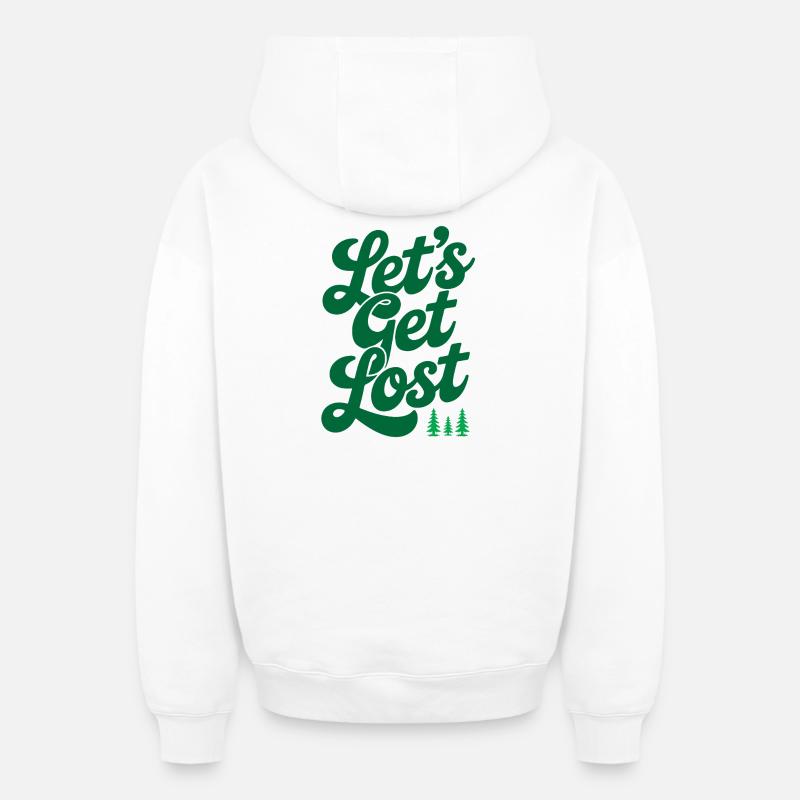 Aventure - Perdons-nous - Sweat à capuche unisexe zippé oversize épais SPREAD - blanc