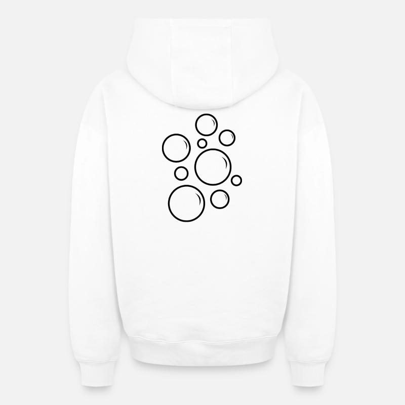 Bulle - Sweat à capuche unisexe zippé oversize épais SPREAD - blanc
