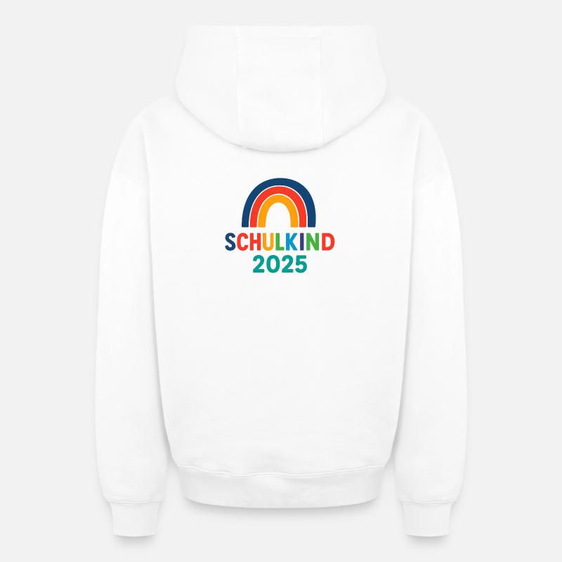 Écolier 2025 - Sweat à capuche unisexe zippé oversize épais SPREAD - blanc