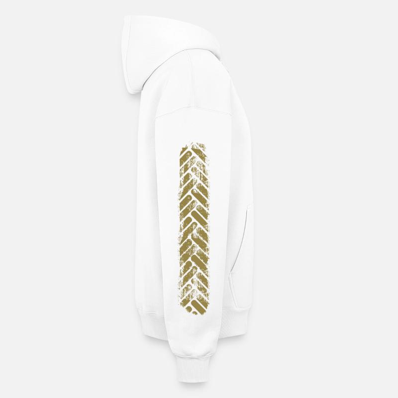 Gold chevron vertical chevron pattern Oversized Heavyweight Unisex Zip Hoodie