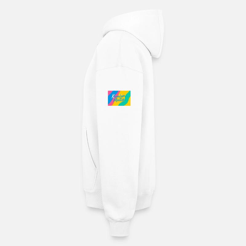Kunter Mutig Farbexplosion - Oversized Heavyweight Unisex Zip Hoodie - Weiß