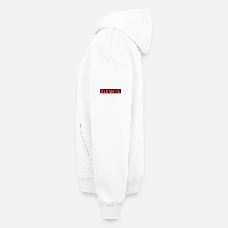 Dynamite Red Grunge Poster Oversized Heavyweight Unisex Zip Hoodie