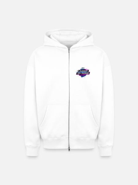 The Audacity of the Future 2025 - Oversized Heavyweight Unisex Zip Hoodie - white