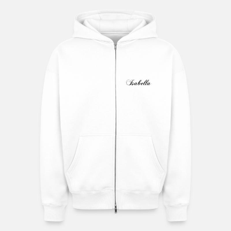 Isabella - Sweat à capuche unisexe zippé oversize épais SPREAD - blanc