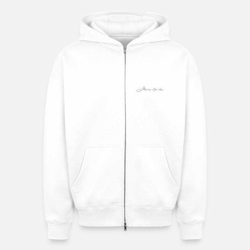 Future maman - Sweat à capuche unisexe zippé oversize épais SPREAD - blanc