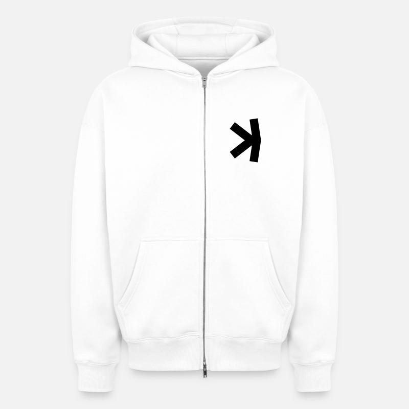 Kaspa - KAS - Sweat à capuche unisexe zippé oversize épais SPREAD - blanc