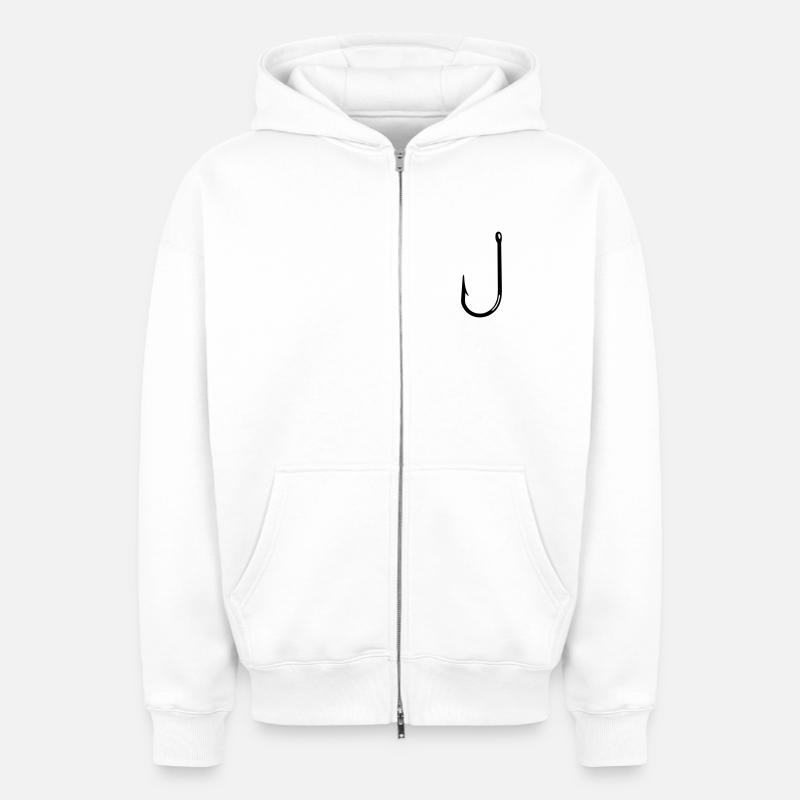 Couper - Sweat à capuche unisexe zippé oversize épais SPREAD - blanc