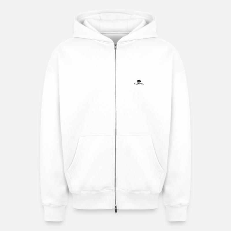 colonel - Sweat à capuche unisexe zippé oversize épais SPREAD - blanc