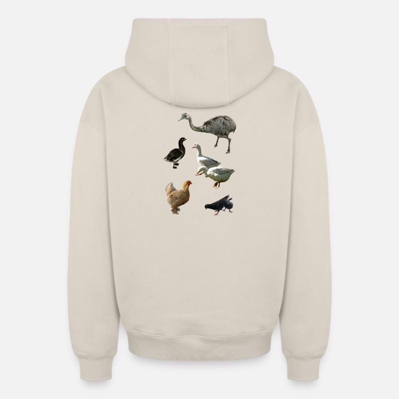 Volaille - Sweat à capuche unisexe zippé oversize épais SPREAD - beige