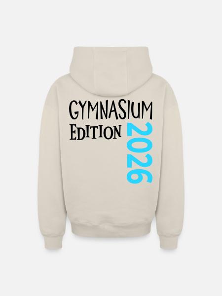 Gymnasium 2026 - Oversized Heavyweight Unisex Zip Hoodie - beige