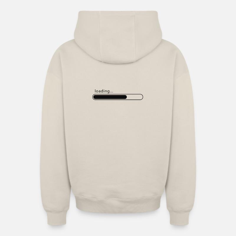 télécharger - Sweat à capuche unisexe zippé oversize épais SPREAD - beige