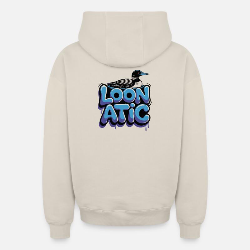 Plongeon Oiseau Aquatique - Sweat à capuche unisexe zippé oversize épais SPREAD - beige