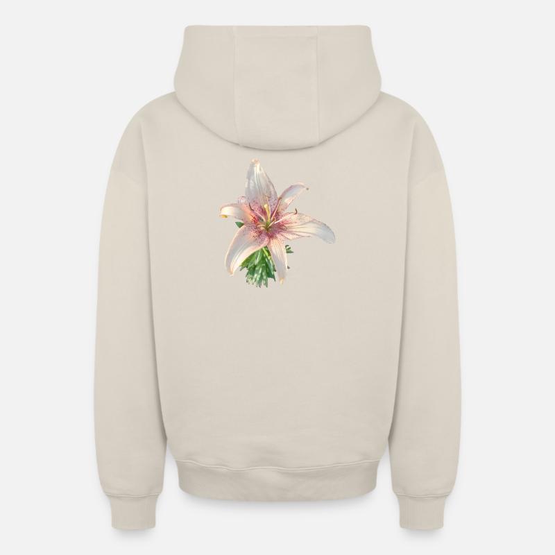 LYS ROSE - Sweat à capuche unisexe zippé oversize épais SPREAD - beige