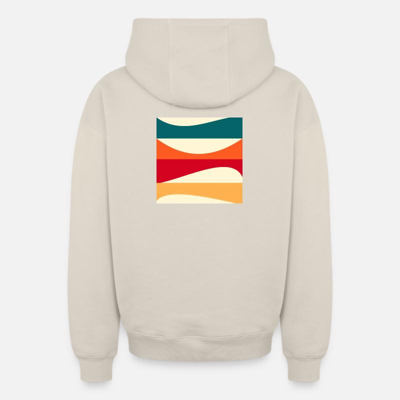 Constructivism - MODERN ART - BACKGROUND - Oversized Heavyweight Unisex Zip Hoodie - beige