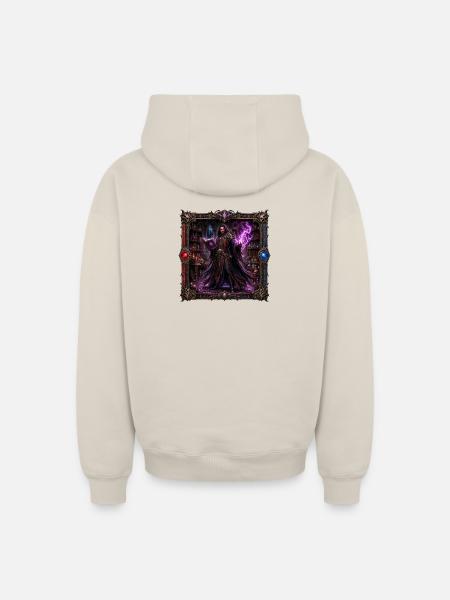 Warlock - Oversized Heavyweight Unisex Zip Hoodie - beige