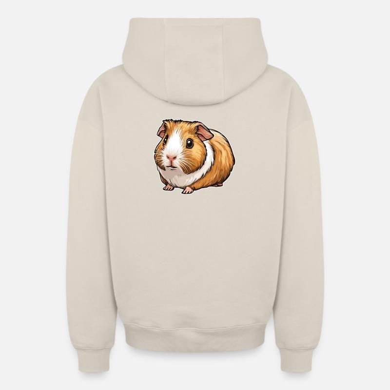 cobaye - Sweat à capuche unisexe zippé oversize épais SPREAD - beige