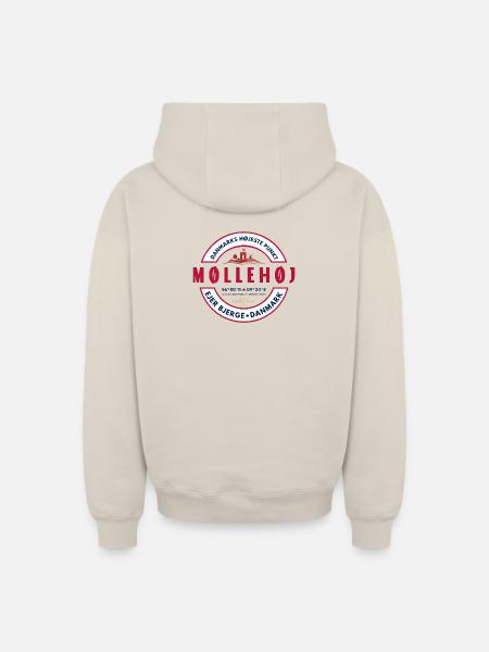 Møllehøj Denmark Peak Graphic Tee - Oversized Heavyweight Unisex Zip Hoodie - beige