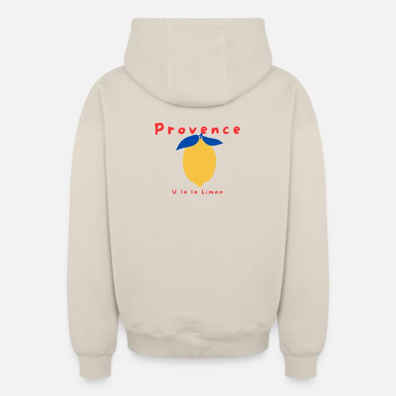 U la la Limon | Provence - Sweat à capuche unisexe zippé oversize épais SPREAD - beige
