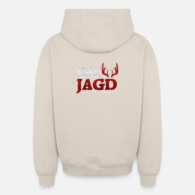 Die Jagd ist vorbei - Oversized Heavyweight Unisex Zip Hoodie - Beige