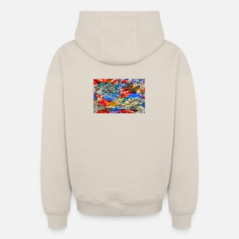 Rejet - Sweat à capuche unisexe zippé oversize épais SPREAD - beige