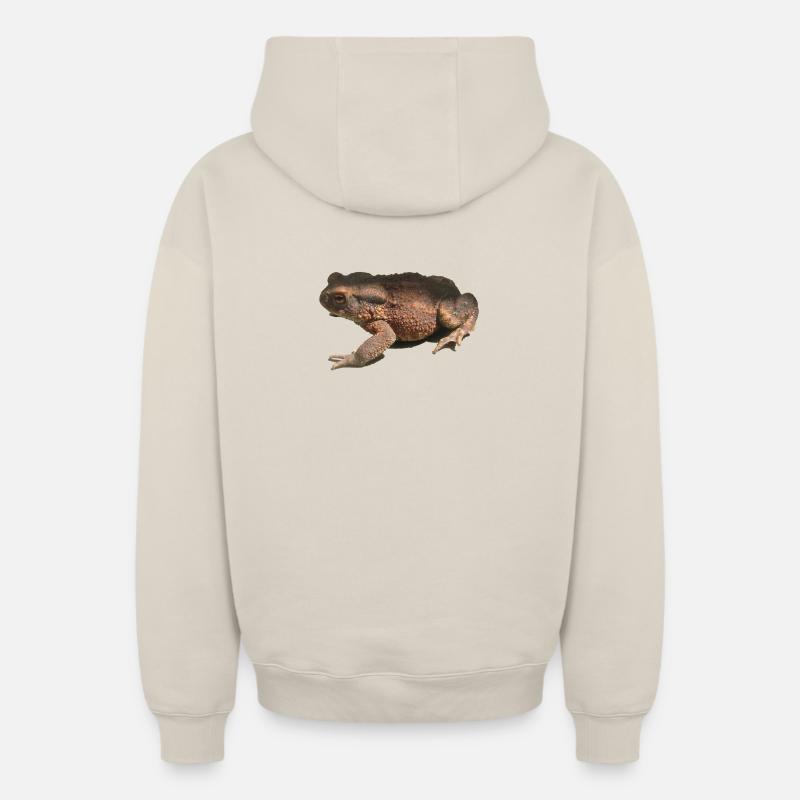 crapaud - Sweat à capuche unisexe zippé oversize épais SPREAD - beige