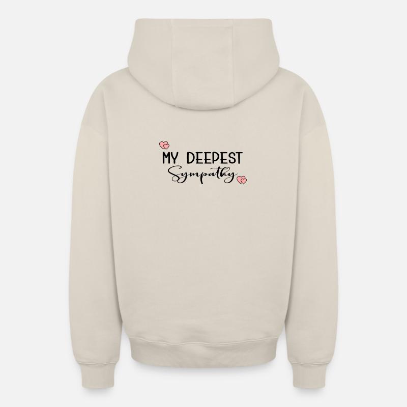 MES PLUS SINCÈRES CONDOLÉANCES - Sweat à capuche unisexe zippé oversize épais SPREAD - beige