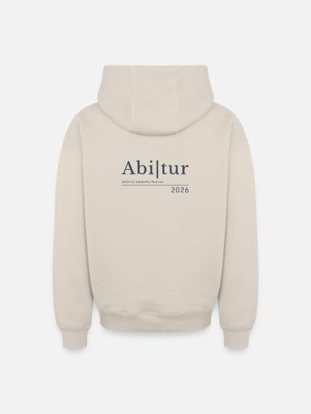 Abitur 2026 - Oversized Heavyweight Unisex Zip Hoodie - Beige