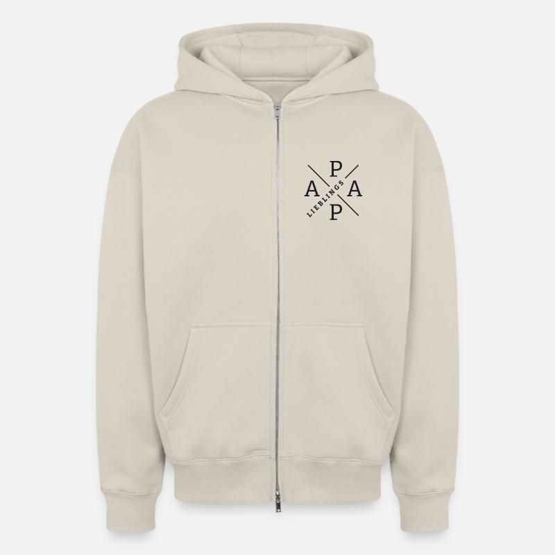 DAD préféré - Sweat à capuche unisexe zippé oversize épais SPREAD - beige