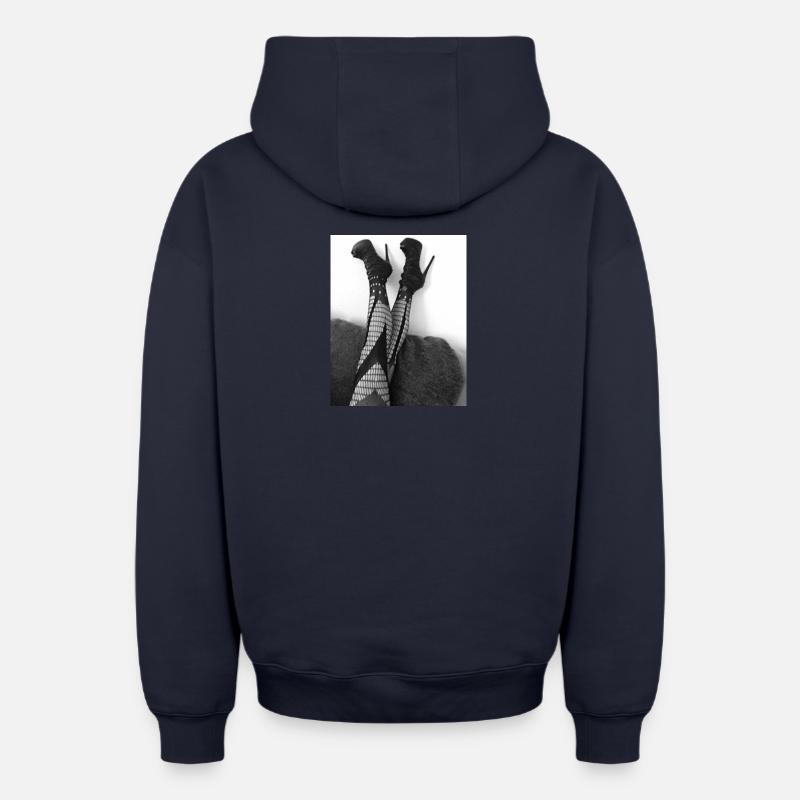 7E6FB826 AD47 4463 A545 90E6508F6BF1 - Sweat à capuche unisexe zippé oversize épais SPREAD - bleu marine