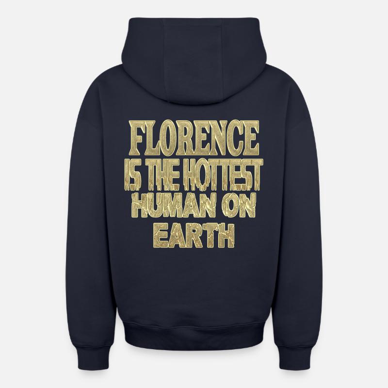 Florence - Sweat à capuche unisexe zippé oversize épais SPREAD - bleu marine