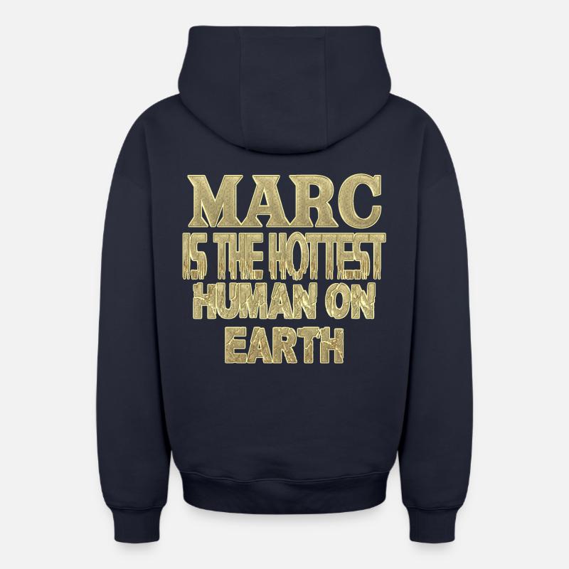Marc - Sweat à capuche unisexe zippé oversize épais SPREAD - bleu marine