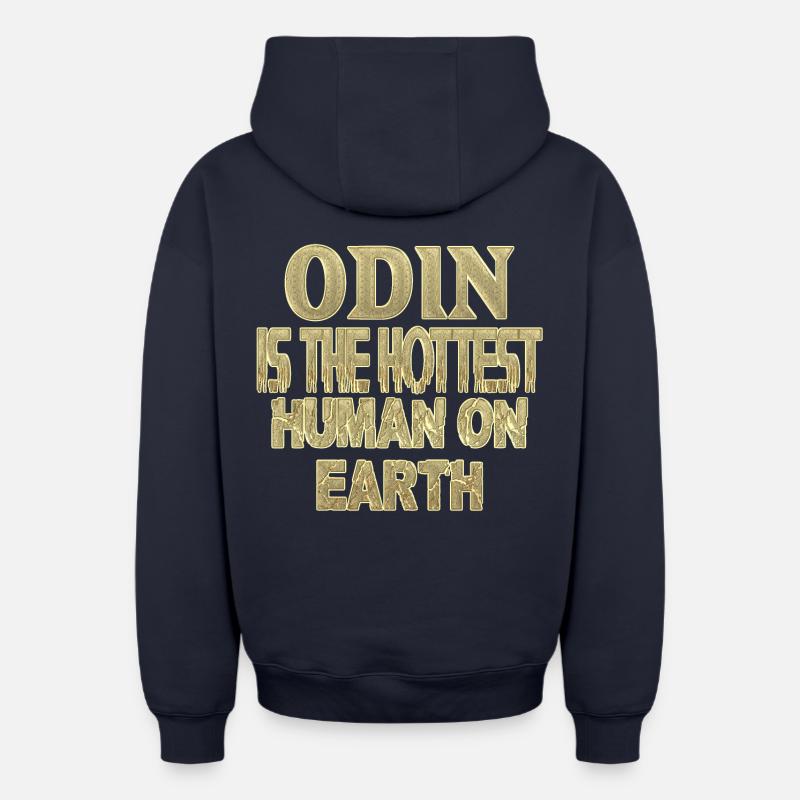 Odin - Sweat à capuche unisexe zippé oversize épais SPREAD - bleu marine