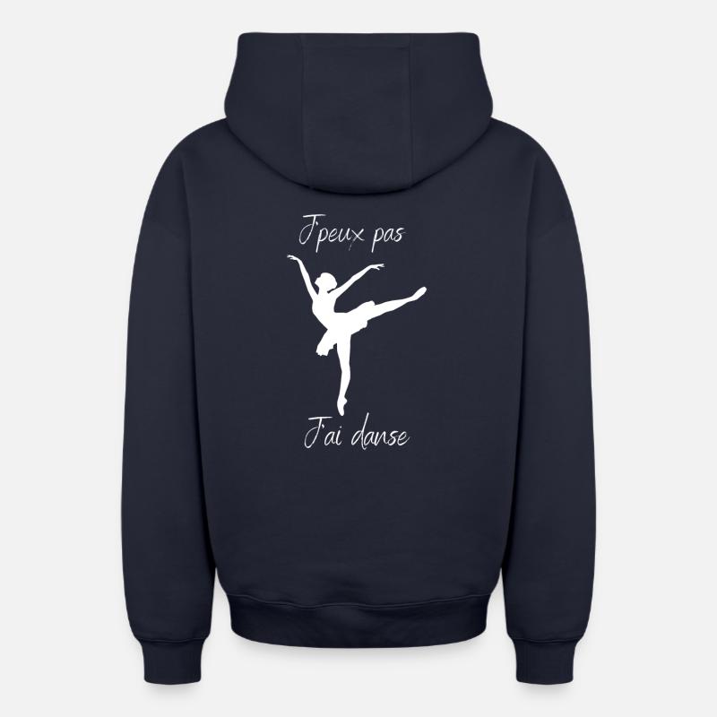 J'peux pas, j'ai danse - Sweat à capuche unisexe zippé oversize épais SPREAD - bleu marine