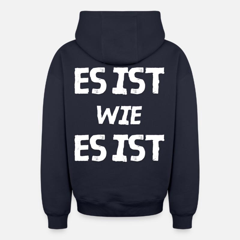 C’est ce que c’est - Sweat à capuche unisexe zippé oversize épais SPREAD - bleu marine