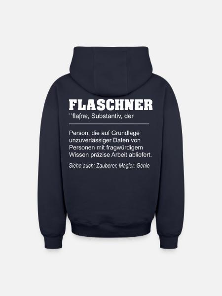 Flaschner lustige Definition - Oversized Heavyweight Unisex Zip Hoodie - Navy