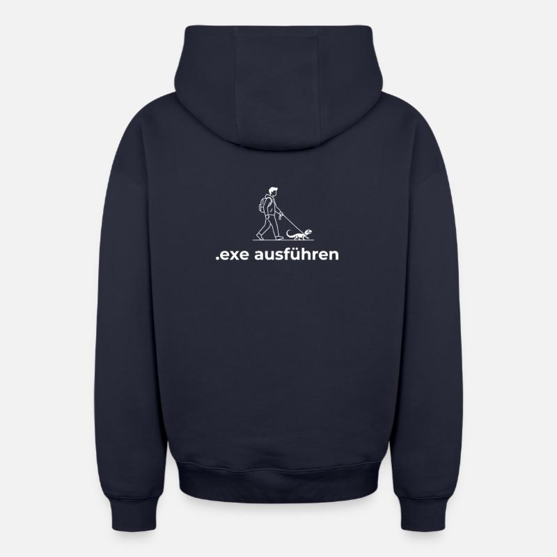 Sys Admin Programmierer Informatiker - Oversized Heavyweight Unisex Zip Hoodie - Navy