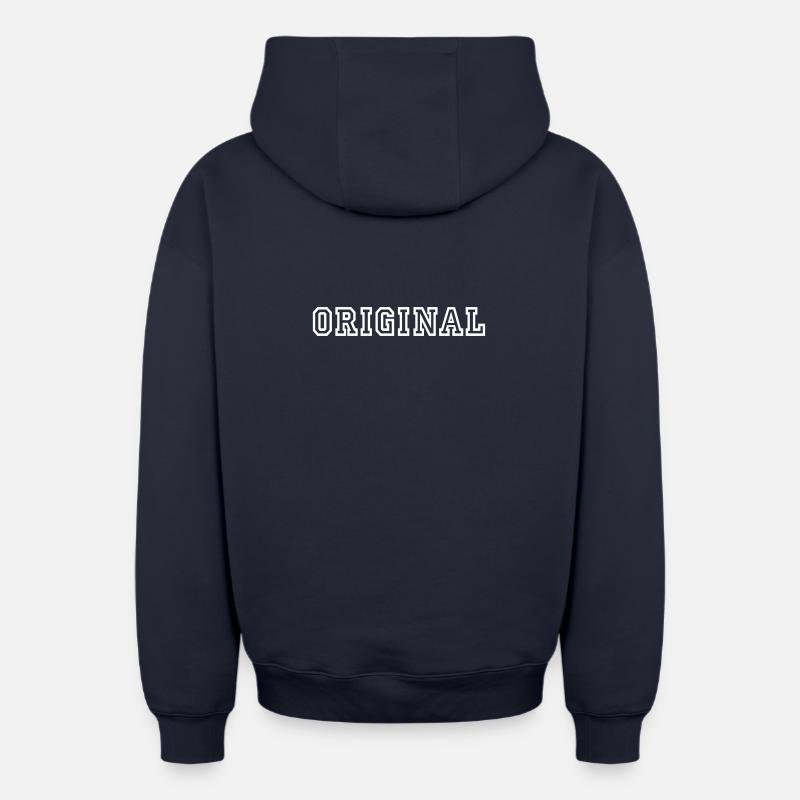 original - Sweat à capuche unisexe zippé oversize épais SPREAD - bleu marine