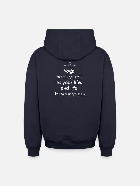 Yoga - Oversized Heavyweight Unisex Zip Hoodie - navy