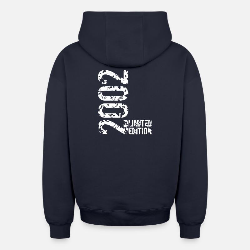 Limited édition l'an 2002 - Sweat à capuche unisexe zippé oversize épais SPREAD - bleu marine