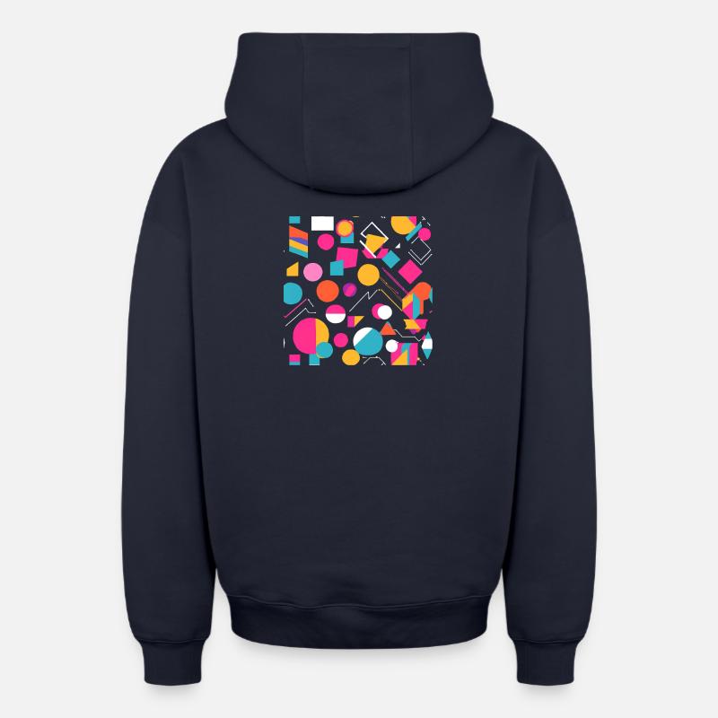 Couleurs vives - Sweat à capuche unisexe zippé oversize épais SPREAD - bleu marine