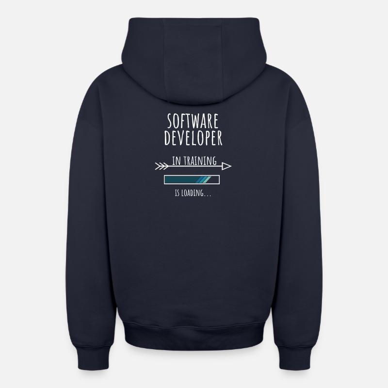 Software Developer in Training Gift - Oversized Heavyweight Unisex Zip Hoodie - navy
