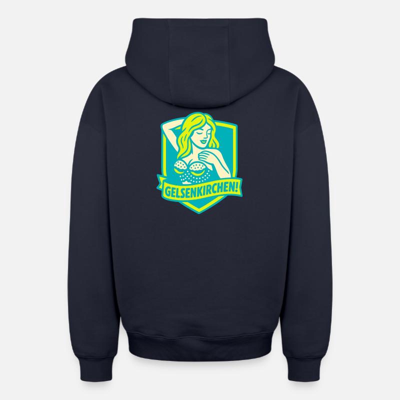 Gelsenkirchen Superstar - Sweat à capuche unisexe zippé oversize épais SPREAD - bleu marine