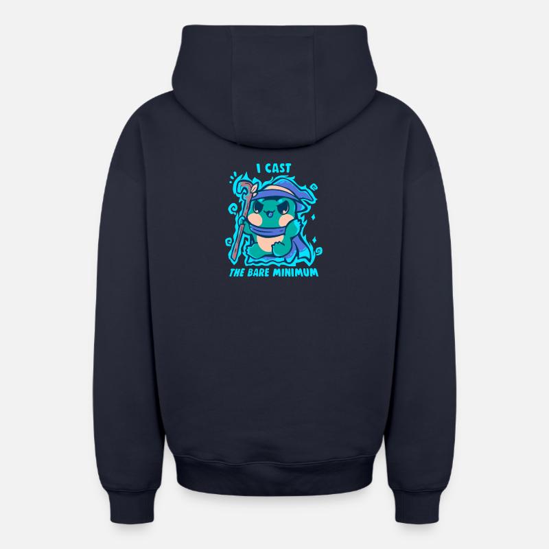 The Bare Minimum Spell - Oversized Heavyweight Unisex Zip Hoodie - navy