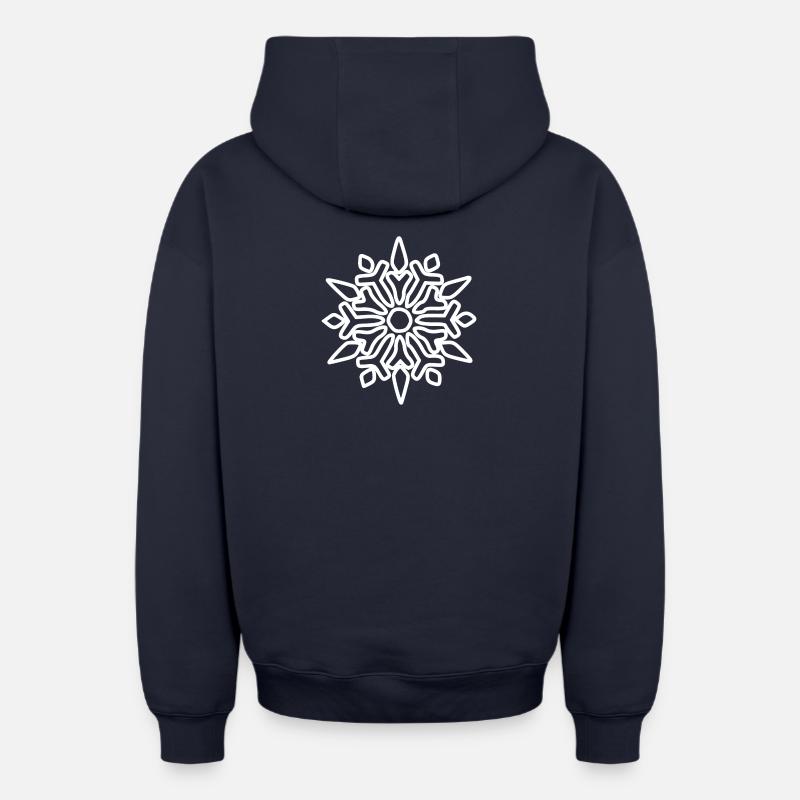 Noël - Sweat à capuche unisexe zippé oversize épais SPREAD - bleu marine