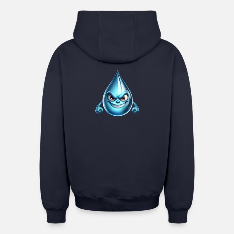 Goutte d’eau désagréable - Sweat à capuche unisexe zippé oversize épais SPREAD - bleu marine