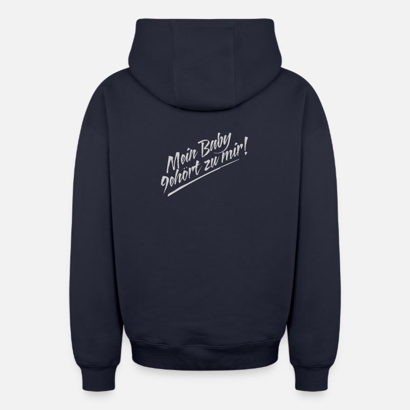 Mon bébé - Sweat à capuche unisexe zippé oversize épais SPREAD - bleu marine